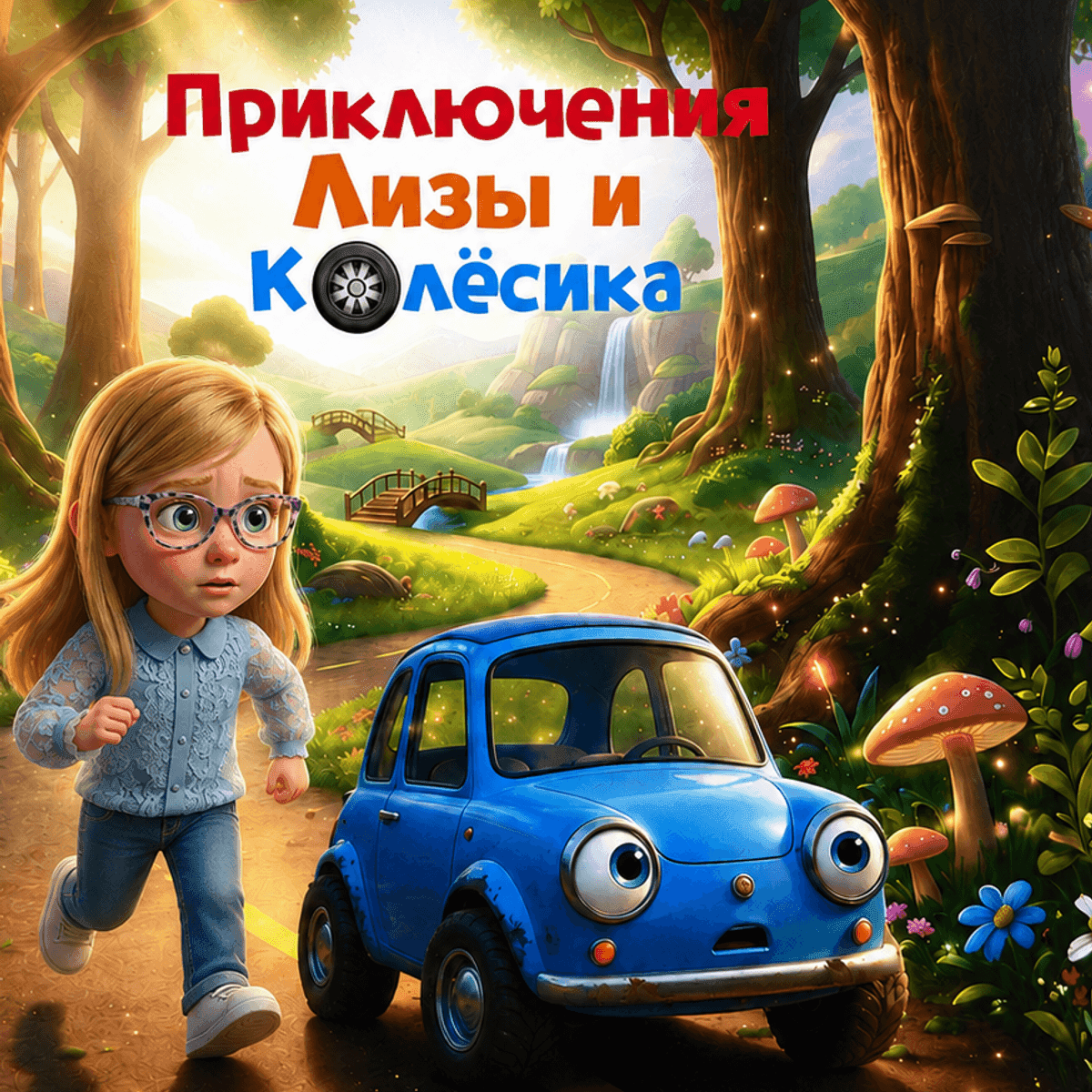Обложка книги «Приключения Девочки и Колёсика»