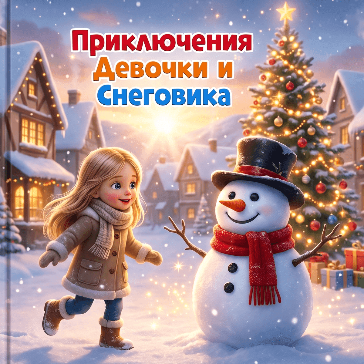 Обложка книги «Приключения Девочки и Снеговика»