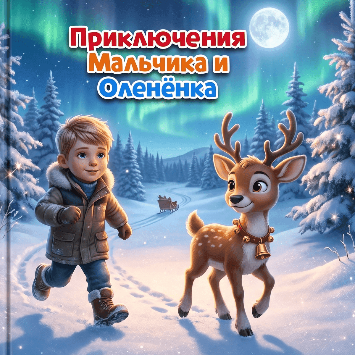 Обложка книги «Приключения Мальчика и Оленёнка»