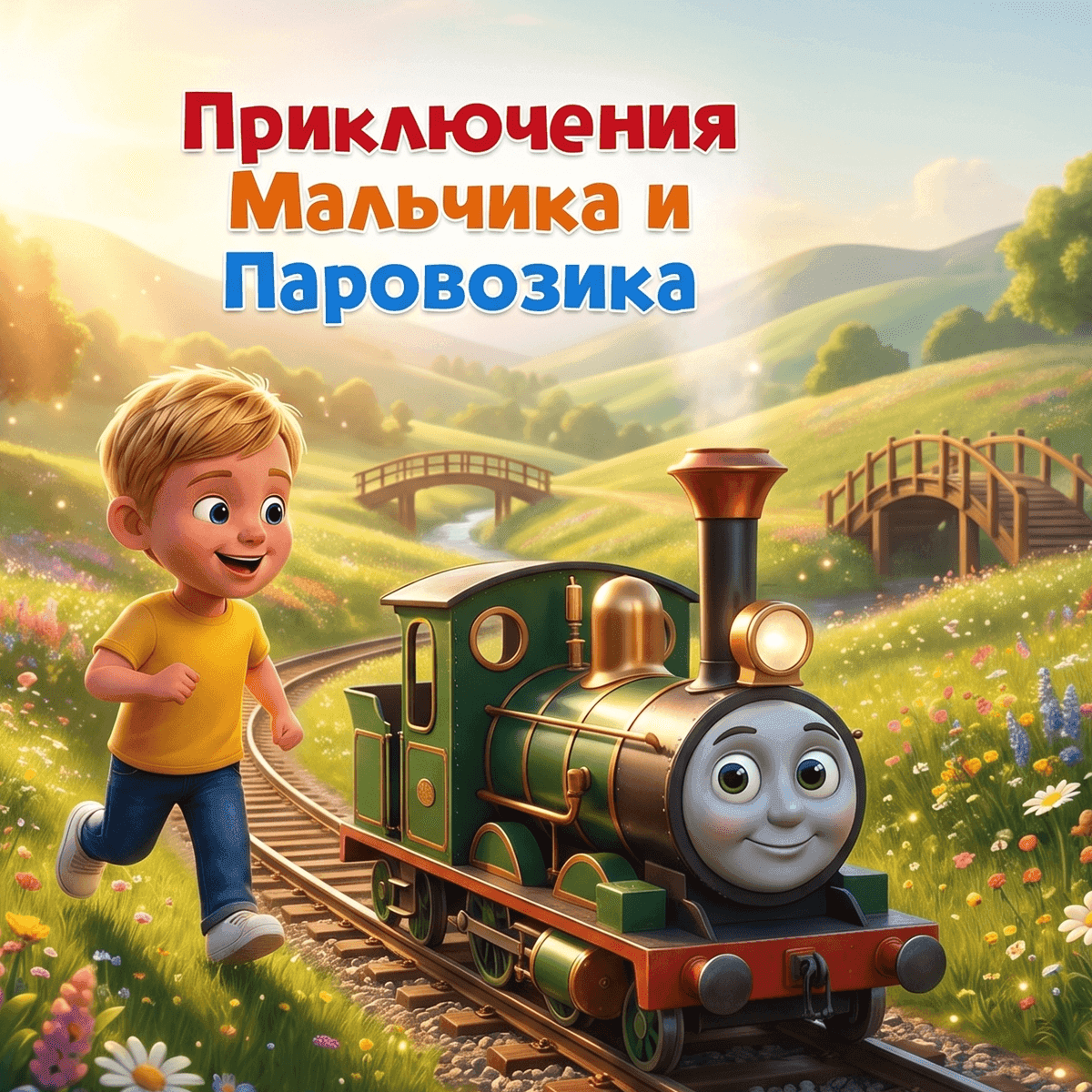 Обложка книги «Приключения Мальчика и Паровозика»
